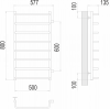 Полотенцесушитель водяной Terminus Стандарт П8 500х800 бп600 4670078530394