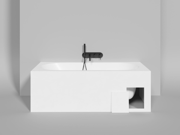 Ванна из искусственного камня Salini Ornella 170х80 102314GF черная