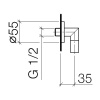 Шланговое подключение Dornbracht Meta 28450625-00