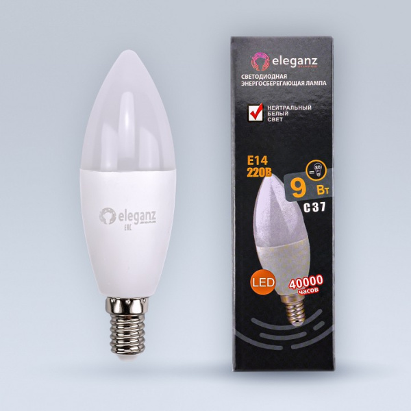 Лампа светодиодная Eleganz E14 9Вт 4500K EL-0079