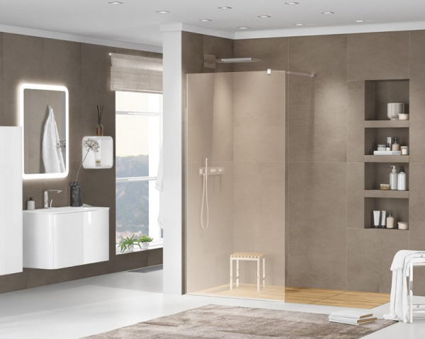 Душевая перегородка Cezares Liberta 120 LIBERTA-L-1-120-120-BR-Cr