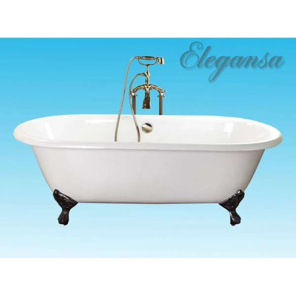 Ванна чугунная Elegansa Gretta Bronze V0000141 167,6x76,5 см, отдельностоящая, белый