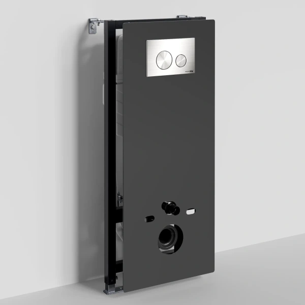 Инсталляция для унитаза WasserKRAFT Abens 20 20TLT.010.ME.BL.BN02 с кнопкой смыва, никель