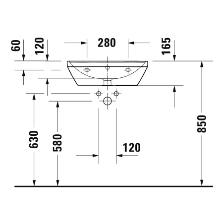 Раковина Duravit D-Neo 55 2366550000