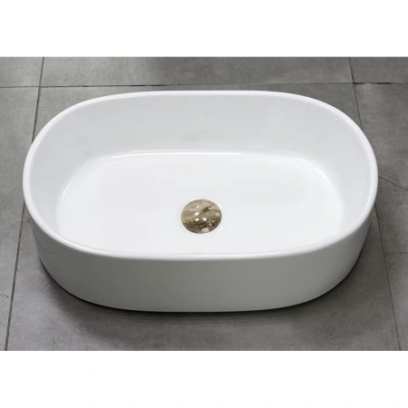 Раковина-чаша CeramaLux 9025-1 56x35 см, накладная, белый