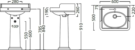 Пьедестал для раковины Kerama Marazzi Pompei