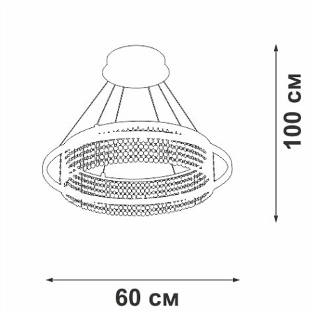 Подвесная люстра Vitaluce V5400 V5400-0/1S