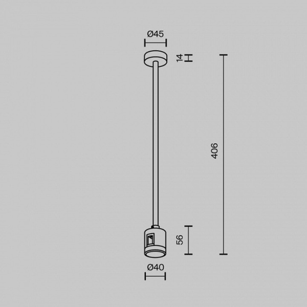 Основание на штанге Maytoni Accessories for tracks Flarity TRA158C-IPCL1-PT