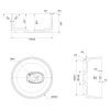 Раковина 42x42 см Omnires Cadence CADENCER420BM