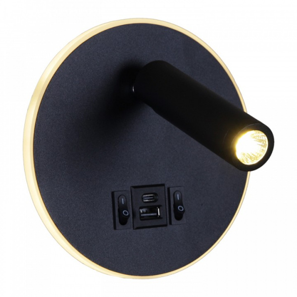 Бра Reluce 86203 86203-9.2-001KT LED12W+USB BK