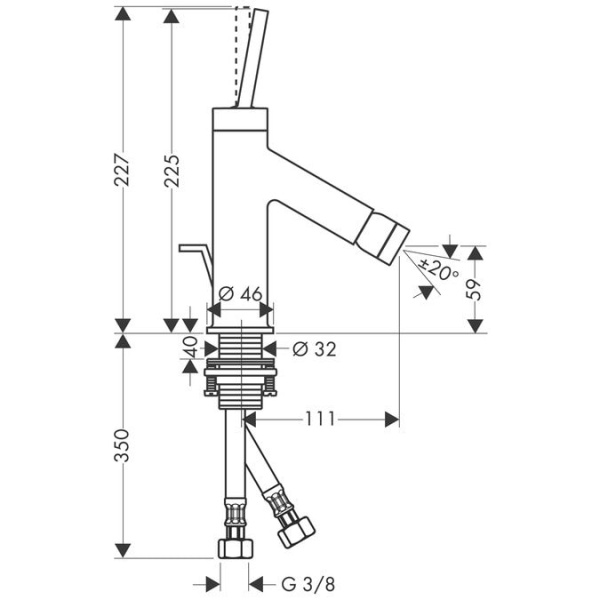 Смеситель для биде AXOR STARCK PURO 10211000