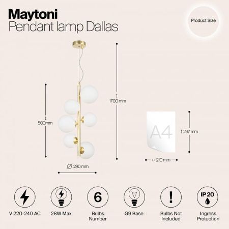 Подвесная люстра Maytoni Даллас MOD545PL-06BS