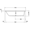 Акриловая ванна 170x75 см Duravit D-Code 700099000000000