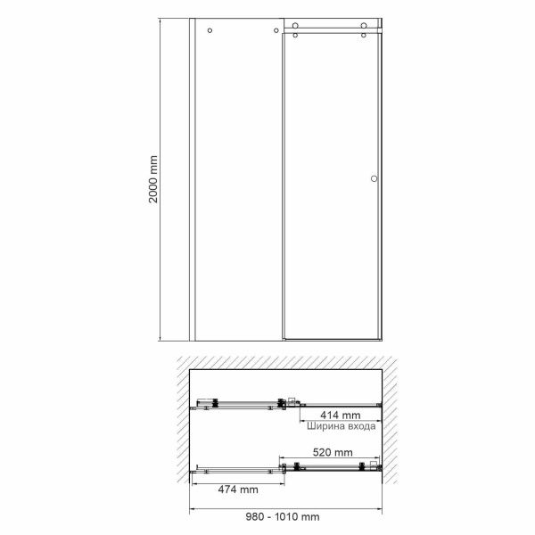 Фильс (Vils) 56R12 Душевая дверь