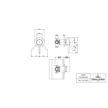 Смеситель для душа Villeroy&Boch Dawn TVS10600100061