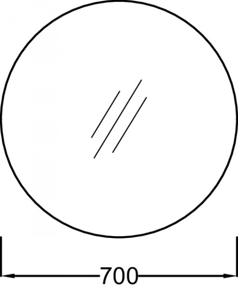 Зеркало круглое 70 см Jacob Delafon Odeon Rive Gauche EB1144-NF без отделки