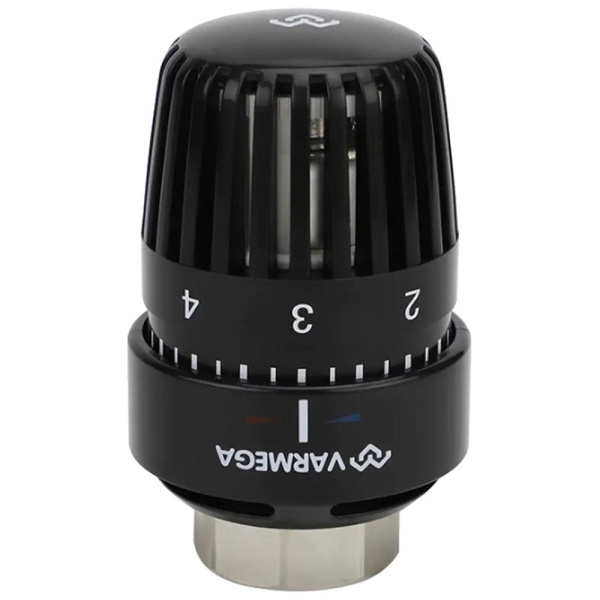 Головка термостатическая VARMEGA M30х1.5 выносной датчик ф14х84 черная VM11712