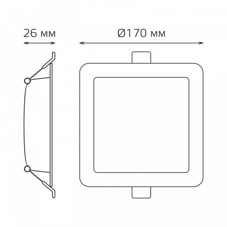 Встраиваемый светильник Gauss Elementary 998420218