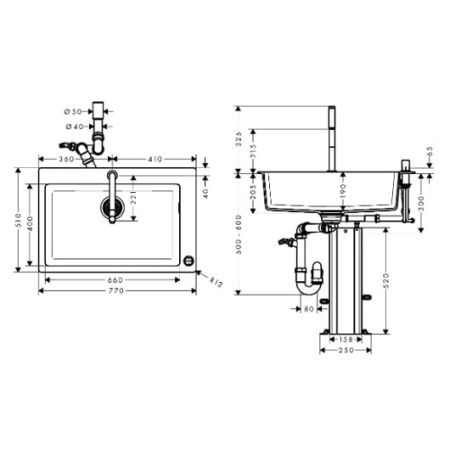 Кухонная комбинация hansgrohe C51-F660-07 43218000 хром