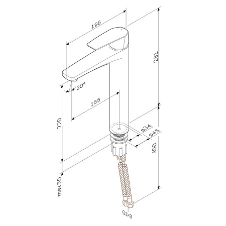 Смеситель для раковины AM.PM Gem F90A92022 черный матовый