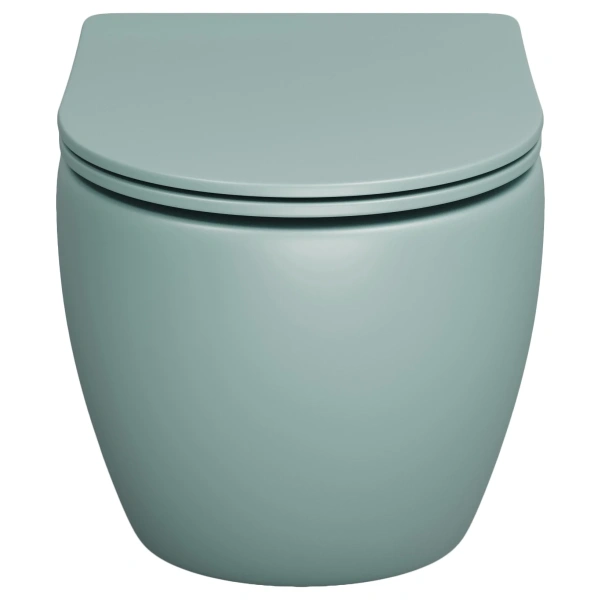 Унитаз подвесной Grossman GR-4411MNMS безободковый, с сиденьем микролифт, мятный матовый