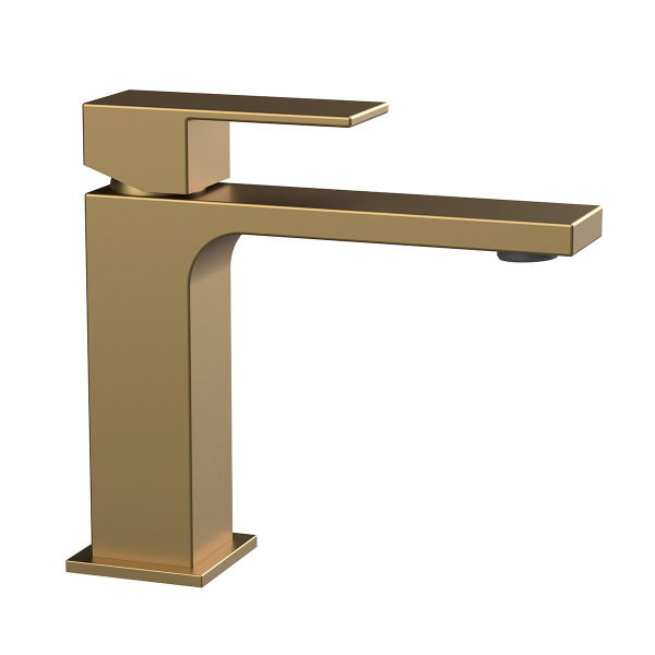 Смеситель для раковины Vincea Cube VBF-1C01BG брашированное золото