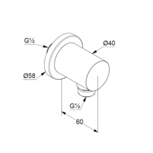 Шланговое подключение Kludi Nova Fonte 2054305-15