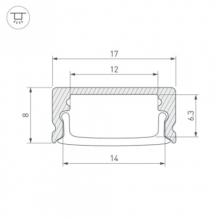 Профиль накладной Arlight LINE 044234(1)