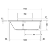 Акриловая ванна 170x75 см L Duravit DuraStyle 700296000000000