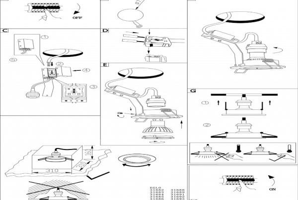 Встраиваемый светильник Eglo Tedo 31688