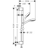 Душевой гарнитур hansgrohe CROMA SELECT S 26574400