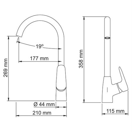 Смеситель для кухни WasserKraft Vils 5607