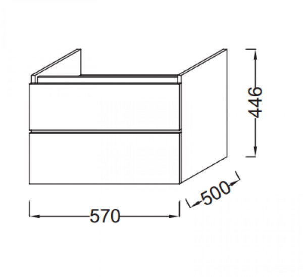 Тумба под раковину 55 см Jacob Delafon Parallel EB511-N03 синий