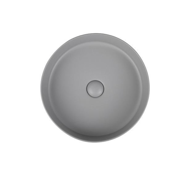 Раковина керамическая Vincea VBS-216MG 400*400*120 накладная матовый серый