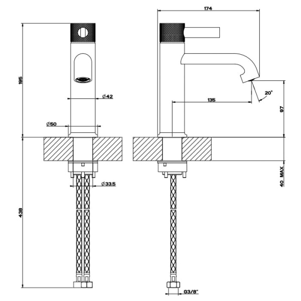 Смеситель для раковины Gessi Inciso 58002#031