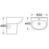 Раковина Aquatek AQ5420-00 55x44 см, подвесная, белый