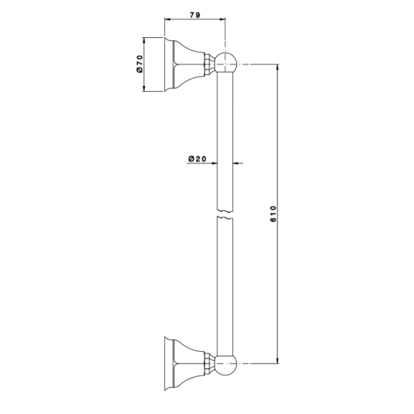 Полотенцедержатель Nicolazzi Teide 45 1484CR05