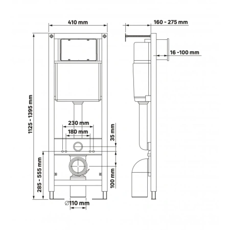 Инсталляция для унитаза Berges Atom 410 040330