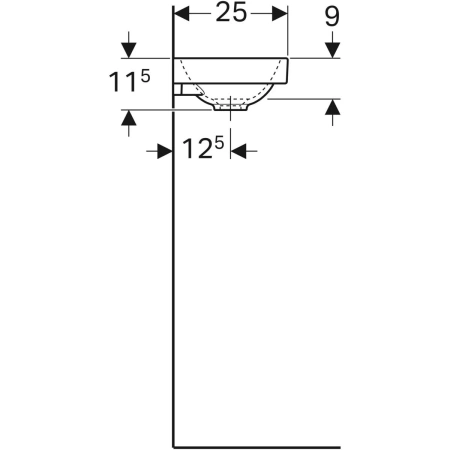 Раковина 40x25 см Geberit Acanto 500.635.01.2