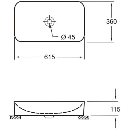 Накладная раковина Pestan Fluenta 40008299 белый
