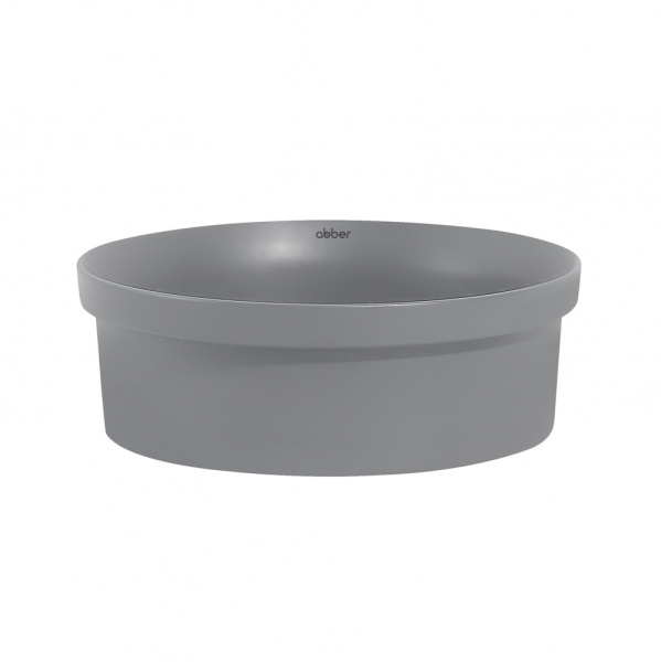 Раковина накладная Abber Bequem 40 AC2103MG серая матовая