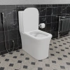 Унитаз-компакт CeramaLux 1218A безободковый, с сиденьем микролифт, белый