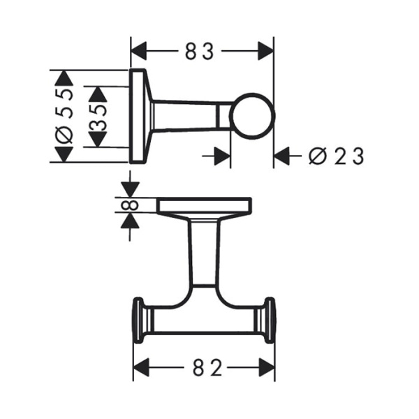 Крючок для ванной Axor Universal Circular 42812000 двойной