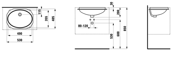 Раковина Laufen Birova 8.1119.1.000.000.1