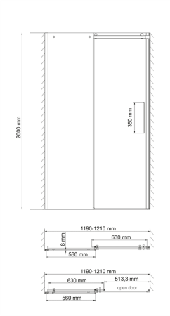 Душевая дверь WasserKRAFT Dinkel 58R05