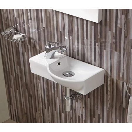 Раковина CeramaLux 7947AR 41x22,5 см R, рукомойник, белый