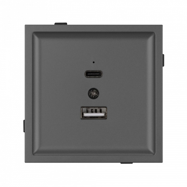 Розетка 2хUSB type A и C без рамки Arlight SCT-TENDO 054538
