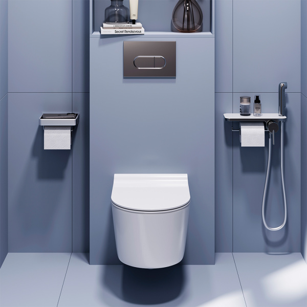 Подвесной унитаз Damixa Eclipse DX31C1738SC с крышкой-сиденьем