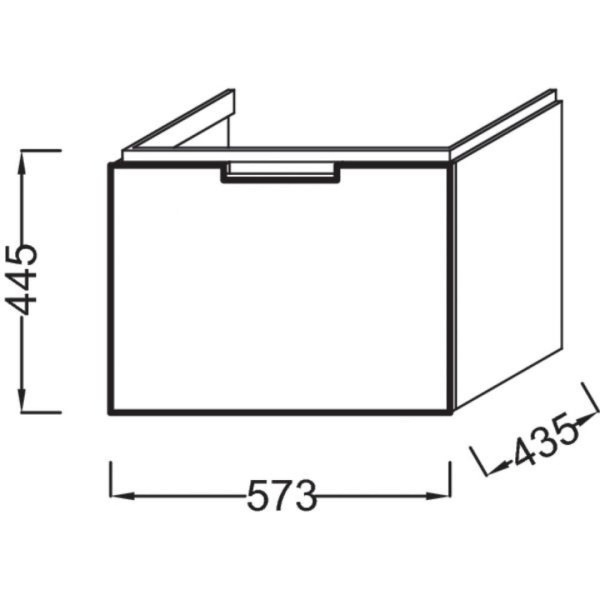 Тумба под раковину 60 см Jacob Delafon Reve EB1130-G95 оливковый блестящий