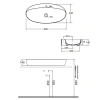 Раковина чаша 90x44 см Azzurra Elegance Circle ECI90Mbi*1
